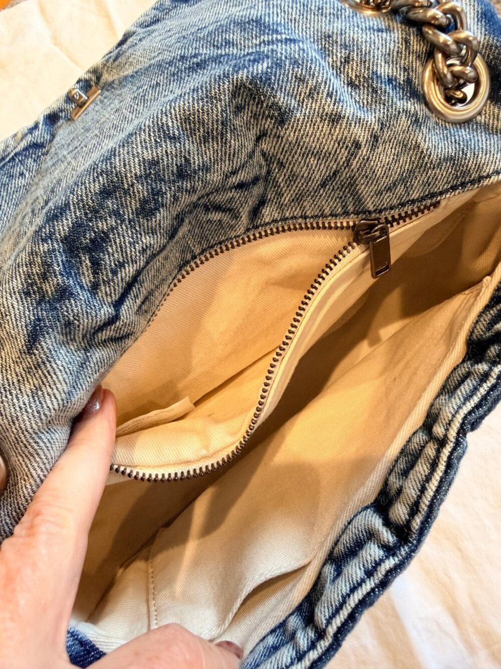 JW PEI Tina Quilted Denim Convertible Crossbody Bag - Picture 7 of 8